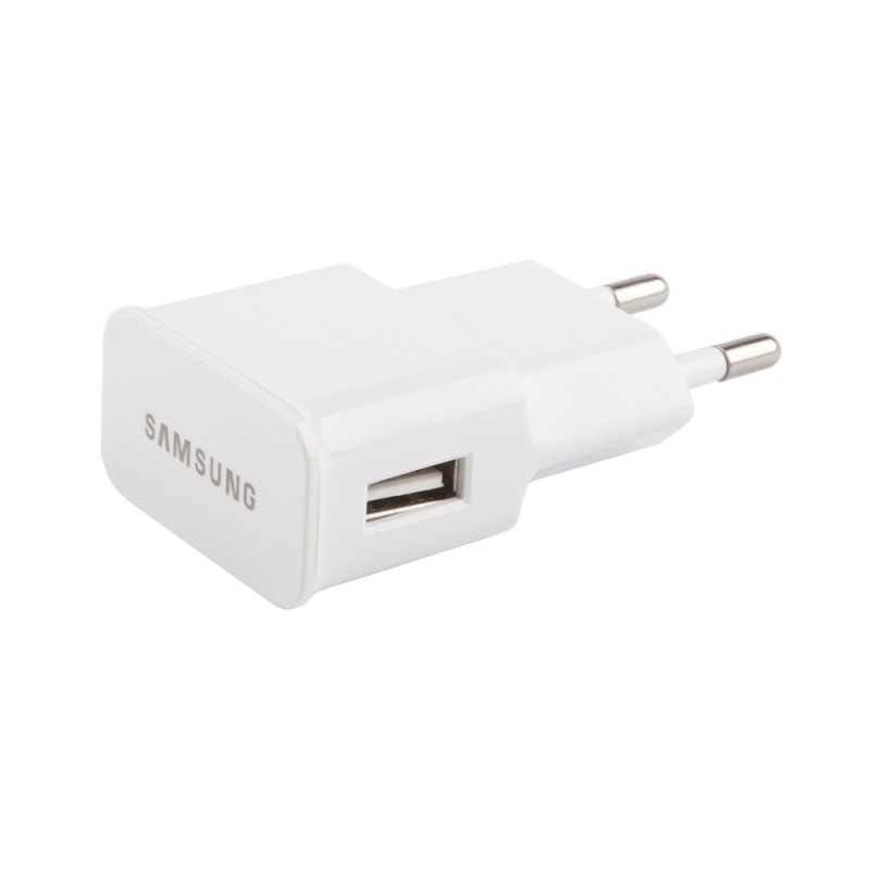 СЗУ 1 USB выход 1А (OEM/техпак) форма Samsung (белый) Акция при покупке от 100 шт.!