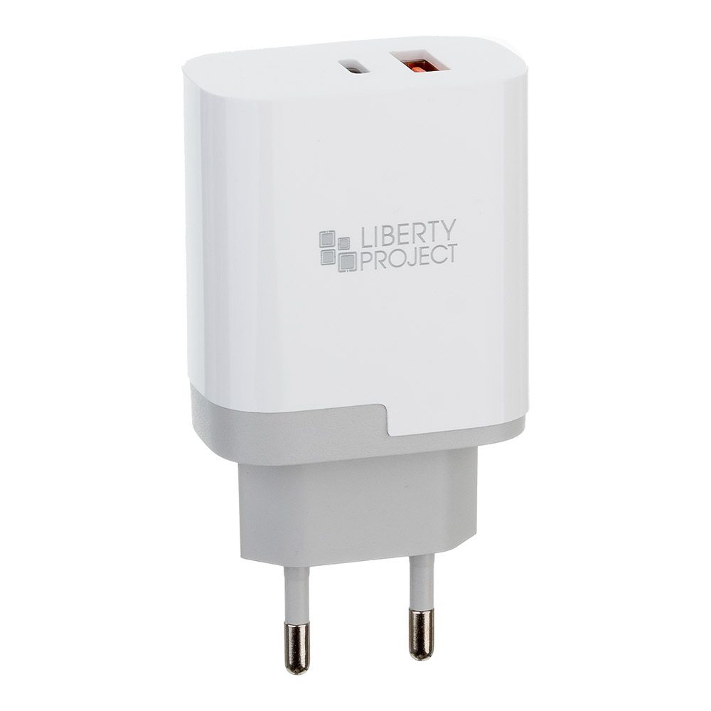 СЗУ LIBERTY PROJECT 1xUSB, 1xUSB-C, 3А, PD18W, QC3.0 (белый/коробка)