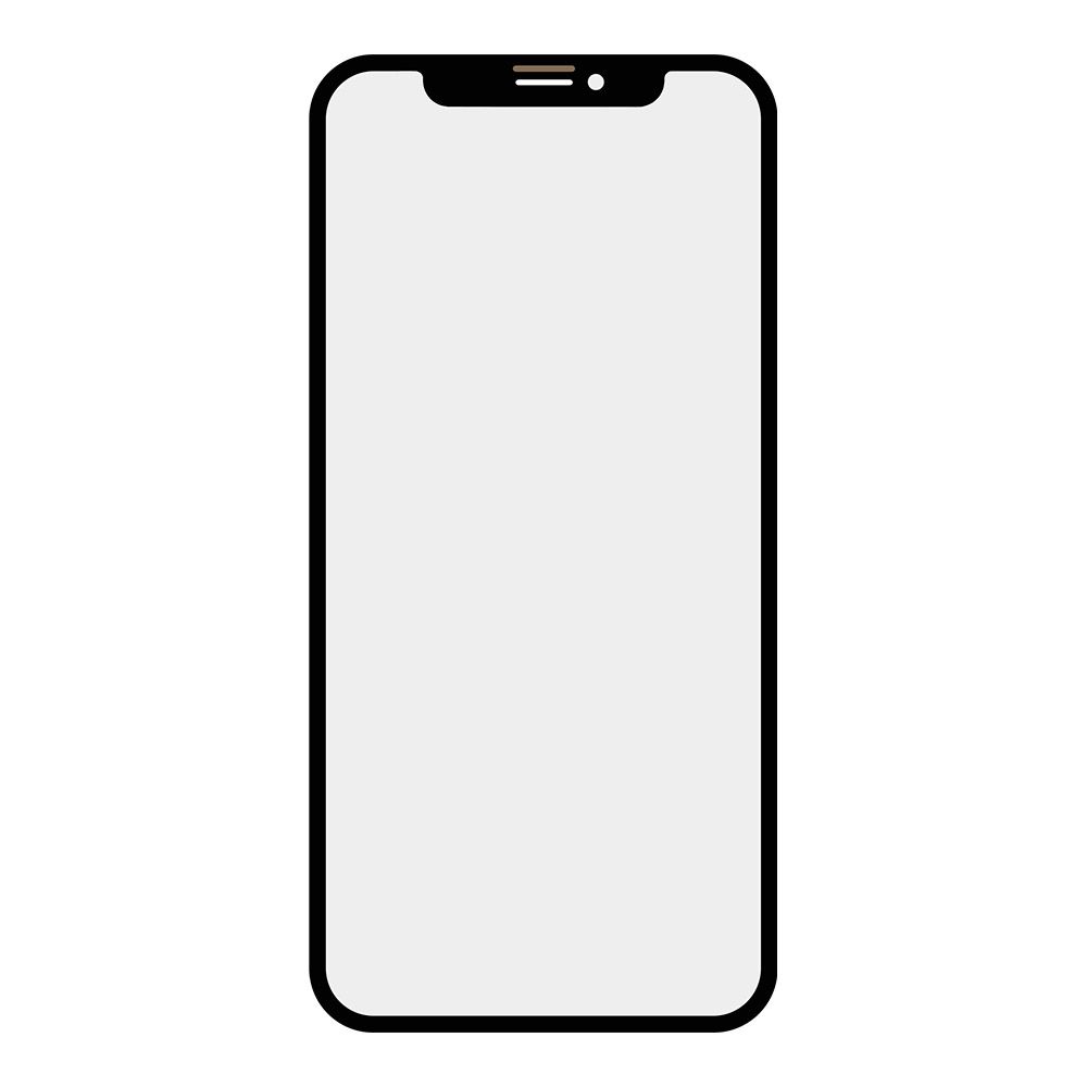 Стекло + OCA  в сборе с рамкой для iPhone XS олеофобное покрытие (черный)