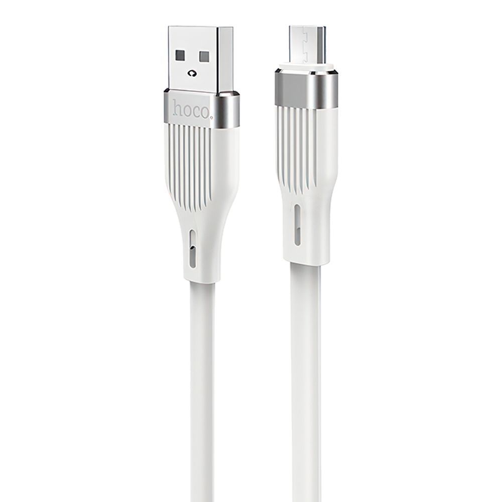 USB кабель HOCO U72 Forest MicroUSB, 2.4А, 1.2м, силикон (белый)