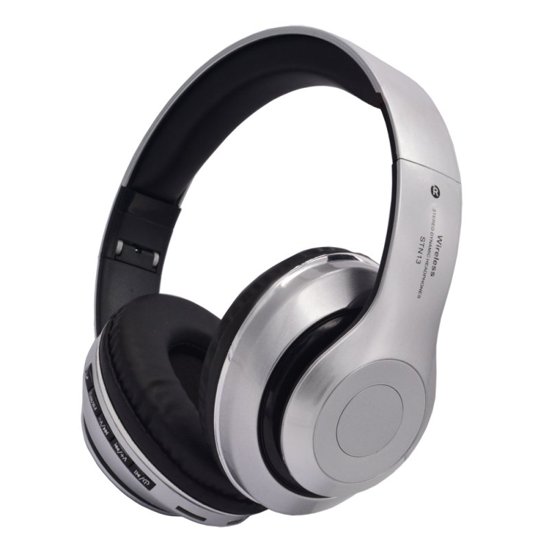 Bluetooth гарнитура "LP" накладная STN13 (серая/коробка)