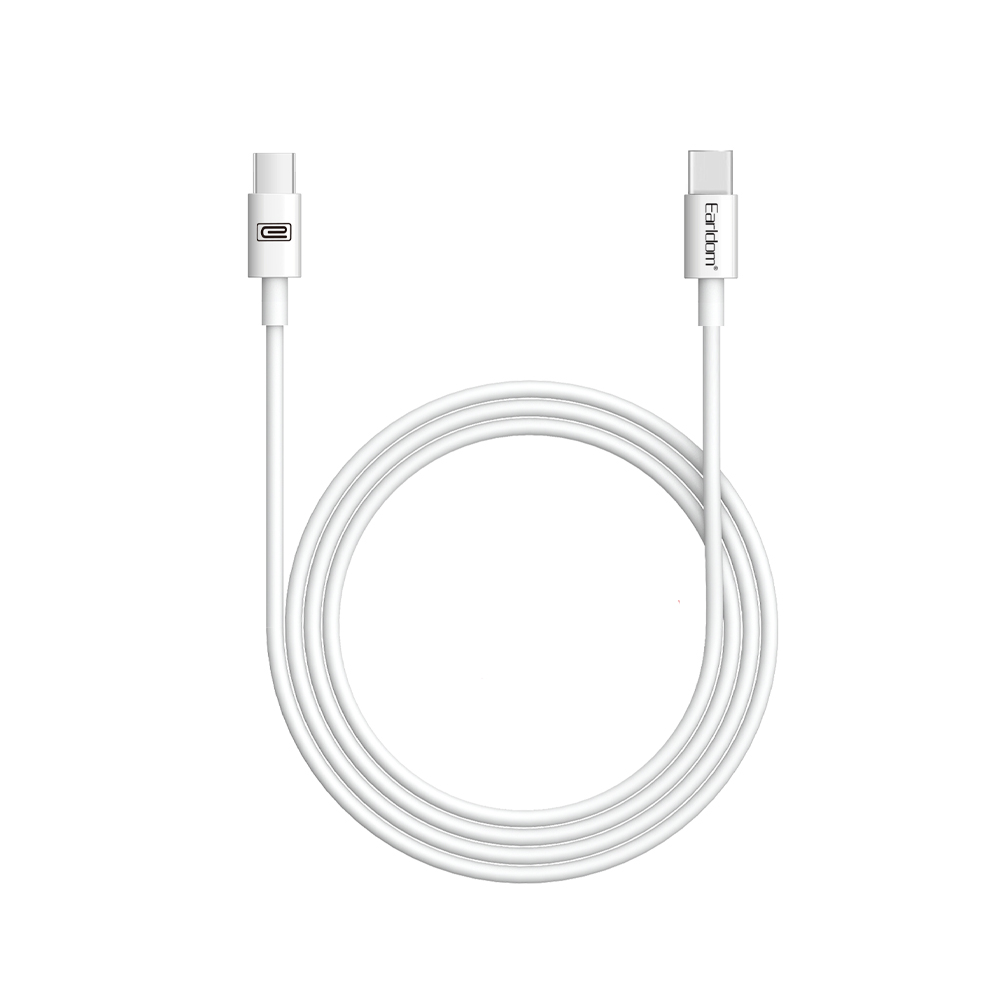 USB-C кабель Earldom EC-086C Type-C, 3А, PD48W, 1м, TPE (белый)