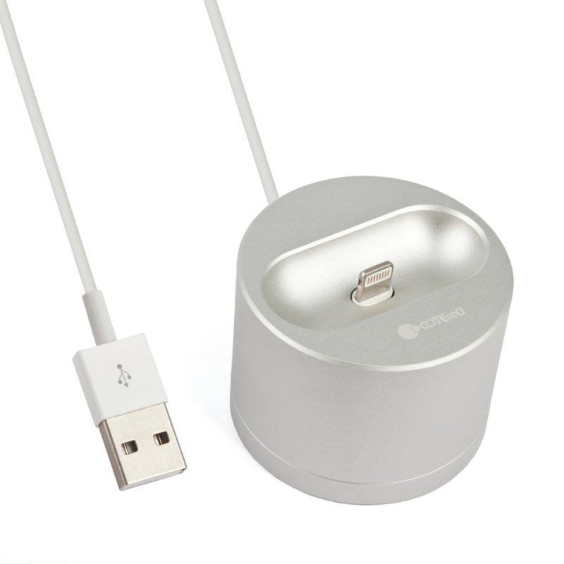 Зарядная станция COTEetCI для AirPods, 2.4А (серебряный)