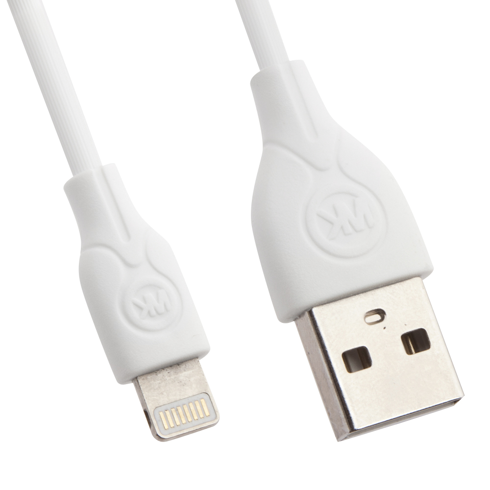 USB кабель WK WDC-041i Ultra Speed Pro Lightning 8-pin, 1м, TPE (белый)
