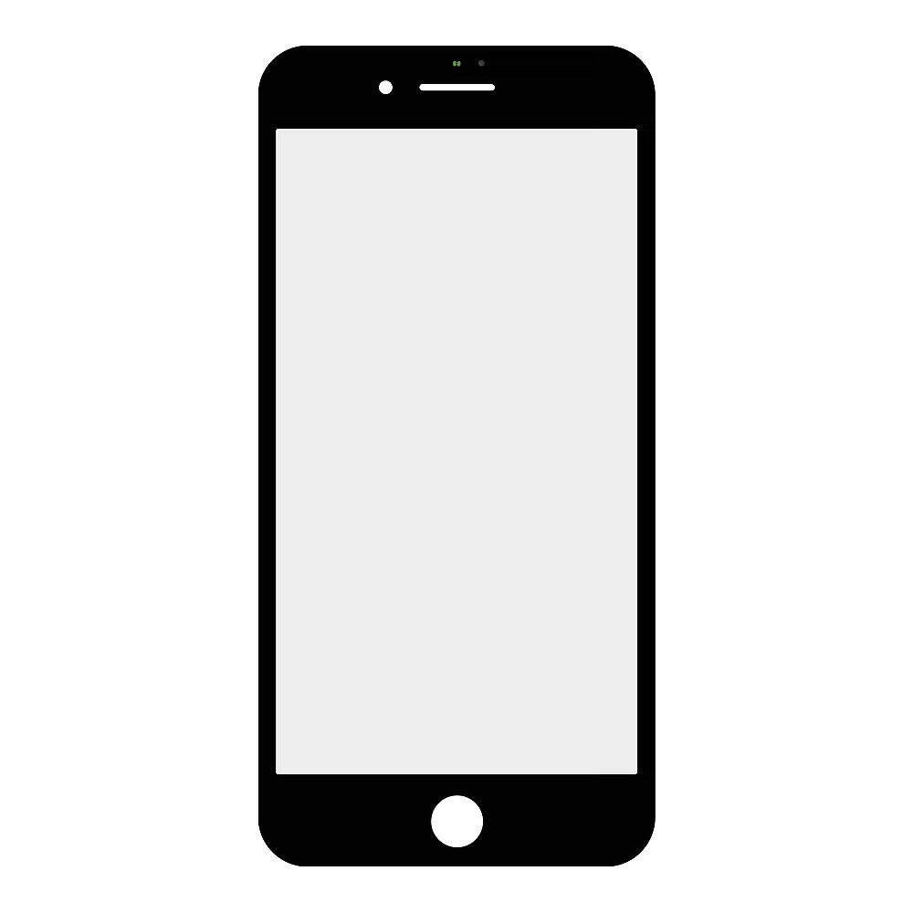 Стекло + OCA  в сборе с рамкой для iPhone 7 Plus олеофобное покрытие (черный)