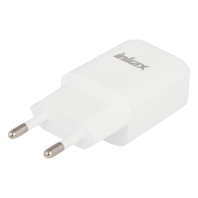 СЗУ inkax CD-24 Chic 1хUSB, QC 2.0 2.1А  + кабель MicroUSB 1м (белый)