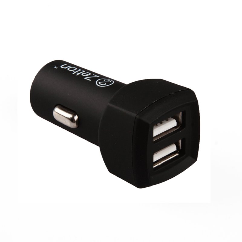 АЗУ с двумя выходами USB ток зарядки 3,1А Zetton (ZTCC3A2U)