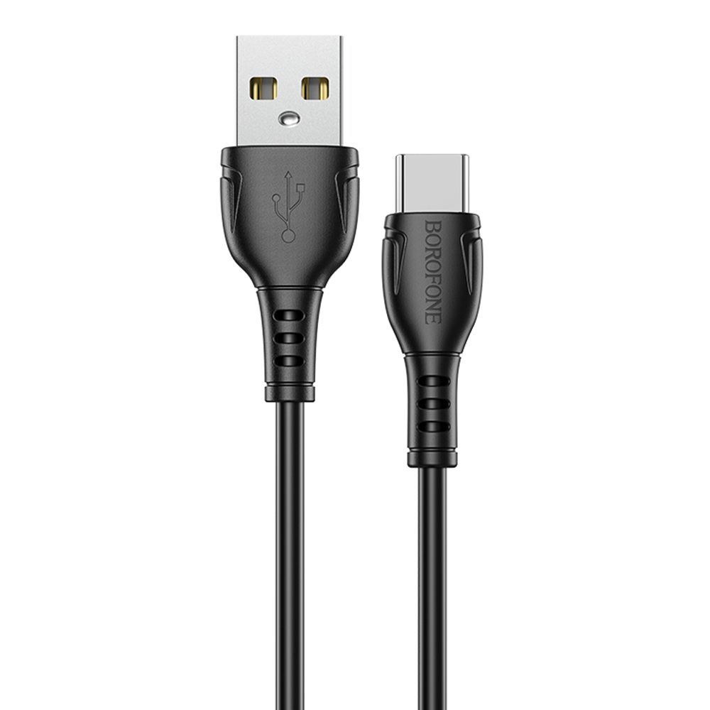 USB кабель BOROFONE BX51 Triumph Type-C, 3А, 1м, PVC (черный)