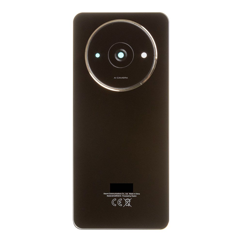 Задняя крышка для Xiaomi Redmi A3x (24048RN6CG) со стеклом камеры (черный)