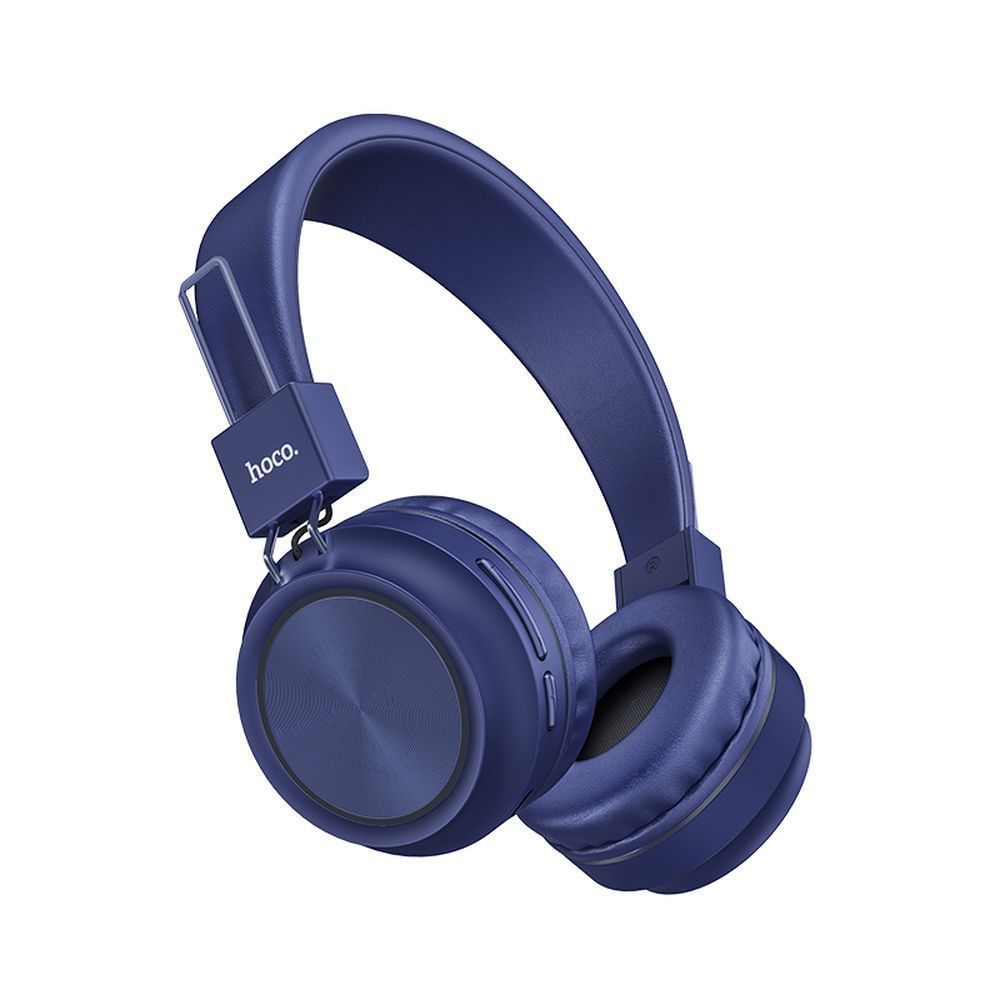 Bluetooth гарнитура HOCO W25 Promise BT 5.0, накладная, громкость +/-, LED (синий)