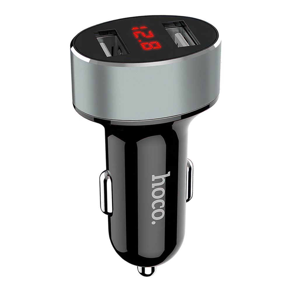 АЗУ HOCO Z26 High Praise 2xUSB, 2.1А, LED дисплей (черный)