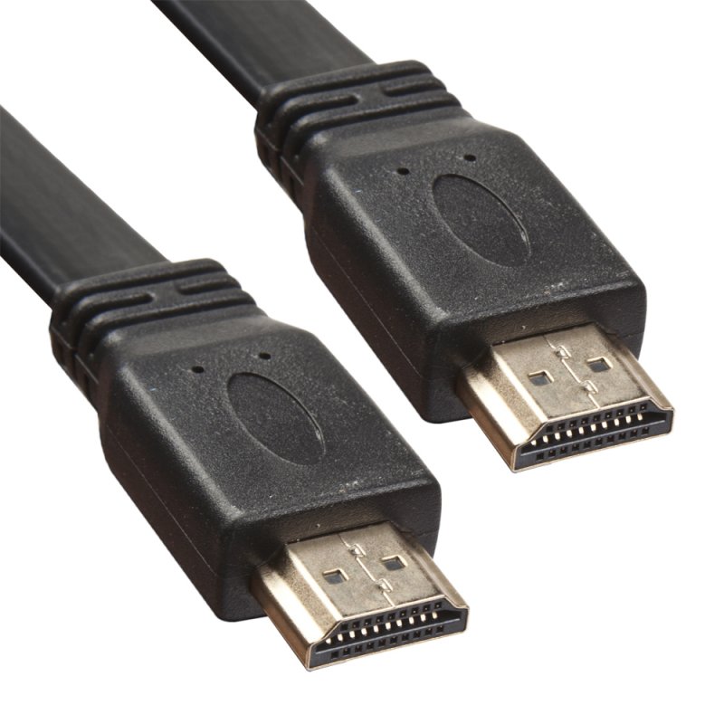 Кабель HDMI 1.4v HDTV плоский широкий (3 метра/черный)