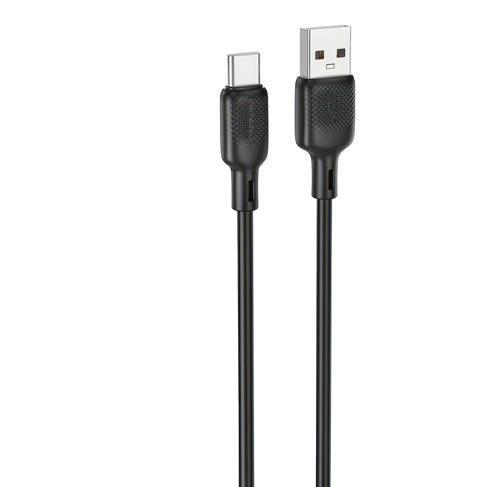USB кабель BOROFONE BX113 Lenny Type-C, 3А, 1м, силикон (черный)