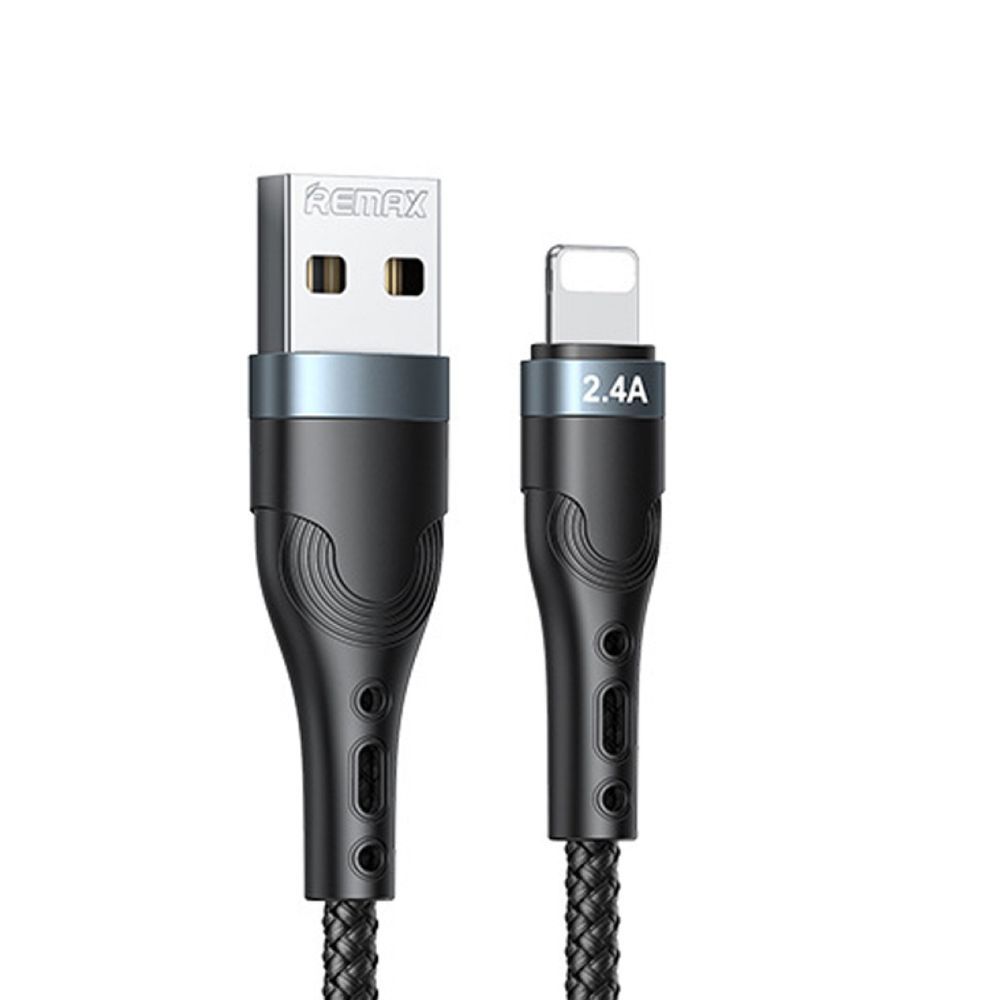 USB кабель REMAX RC-С006 Sailing Lightning 8-pin, 2.4А, 1м, нейлон (черный)