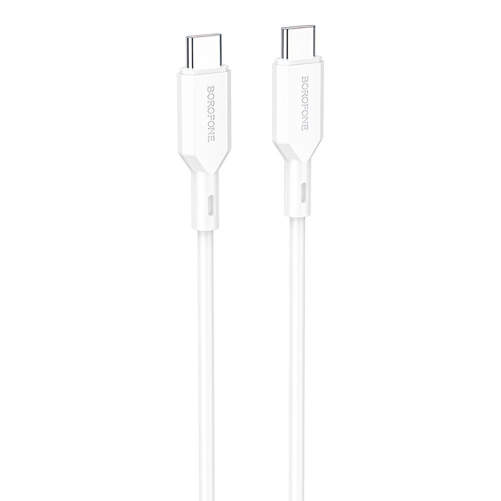 USB-C кабель BOROFONE BX70 Type-C, 3А, 60W, 1м, PVC (белый)