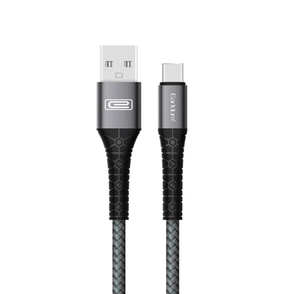USB кабель Earldom EC-091C Type-C, 1м, нейлон (черный)