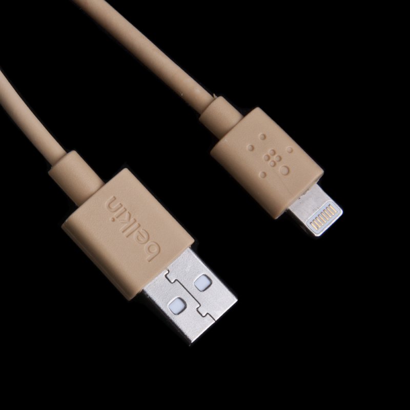 USB Дата-кабель "Belkin" Apple Lightning 8-pin (F8J023bt04-GLD) (золотой/коробка)
