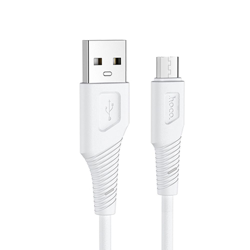 USB кабель HOCO X58 Airy MicroUSB, 2.4А, 1м, силикон (белый)