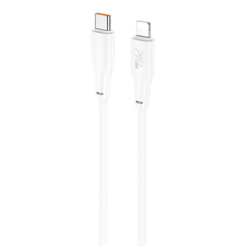 USB-C кабель HOCO X93 Force Lightning 8-pin, 3А, PD20W, 2м, TPE (белый)