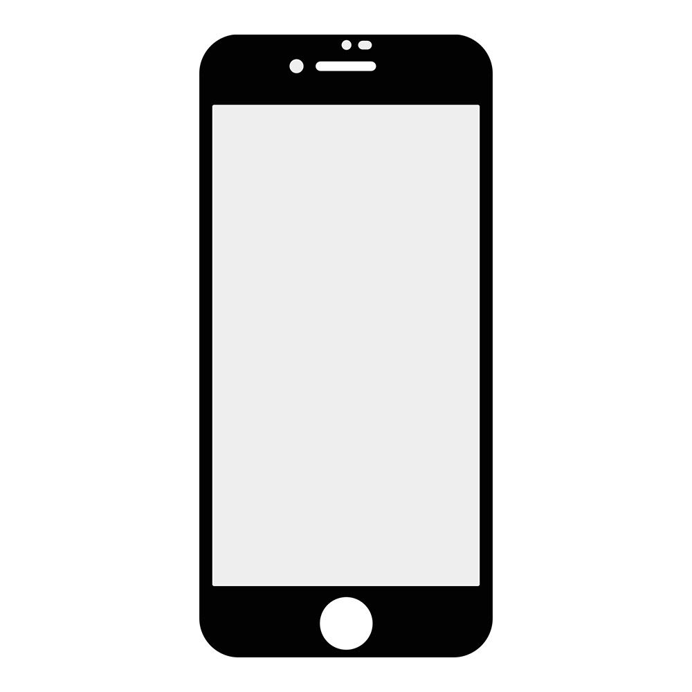 Защитное стекло "LP" для iPhone SE 2/8/7 Tempered Glass 3D с рамкой 0,33 мм, 9H (ударопрочное/черное)