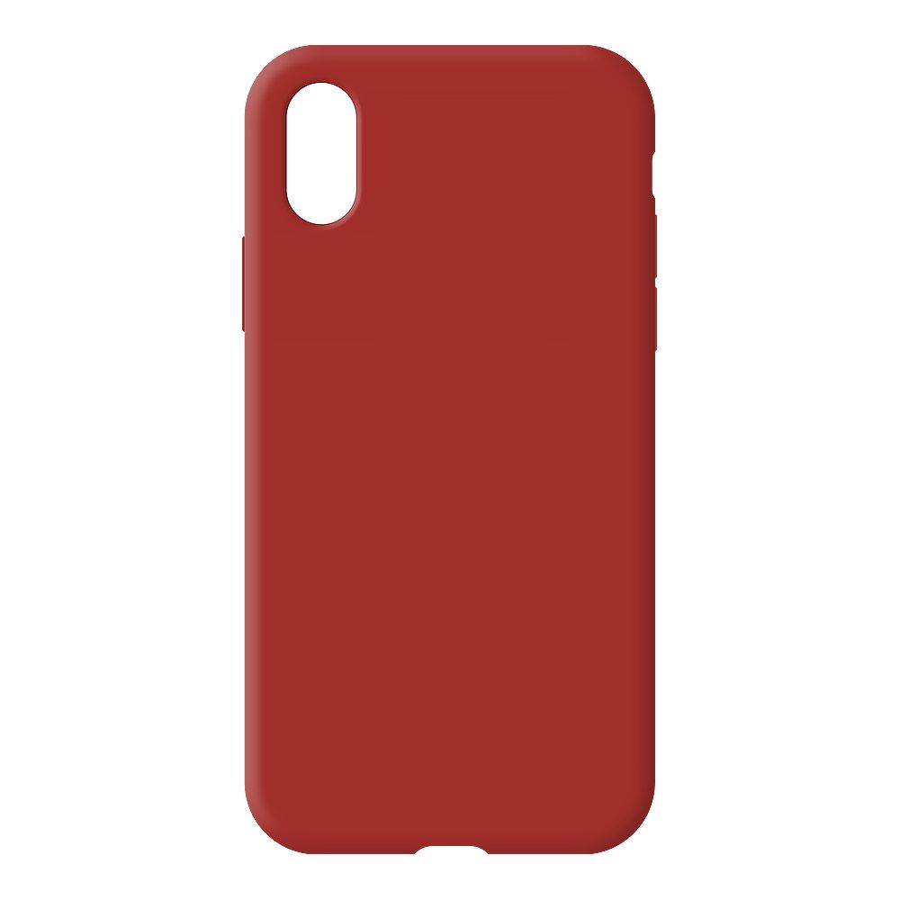Силиконовый чехол для iPhone X/Xs "Silicone Case" (бордовый, блистер) 33