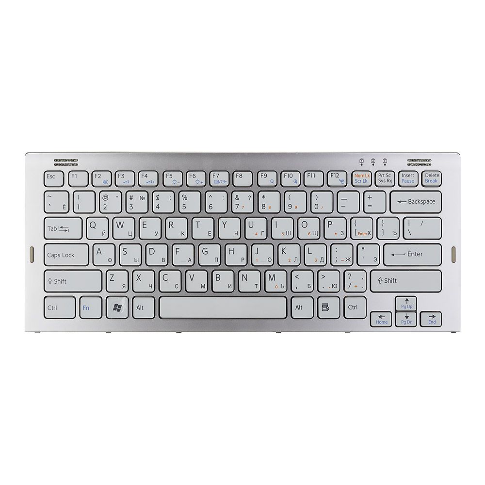 Клавиатура для Sony Vaio VGN-SR белая c рамкой