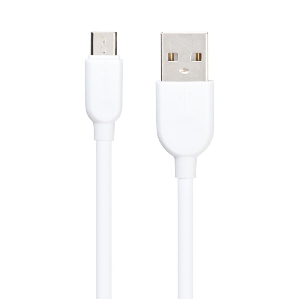 USB кабель BOROFONE BX14 LinkJet MicroUSB, 2.4А, 1м, PVC (белый)