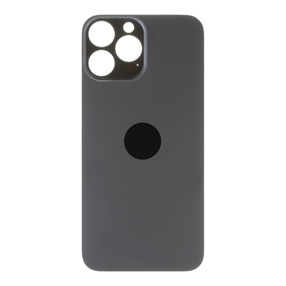 Задняя крышка для iPhone 13 Pro Max (серый) с логотипом, монолит
