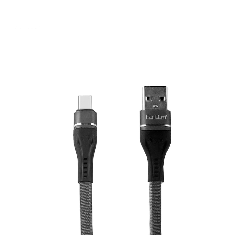 USB кабель Earldom EC-084C Type-C, 2.4А, 1м, нейлон (черный)