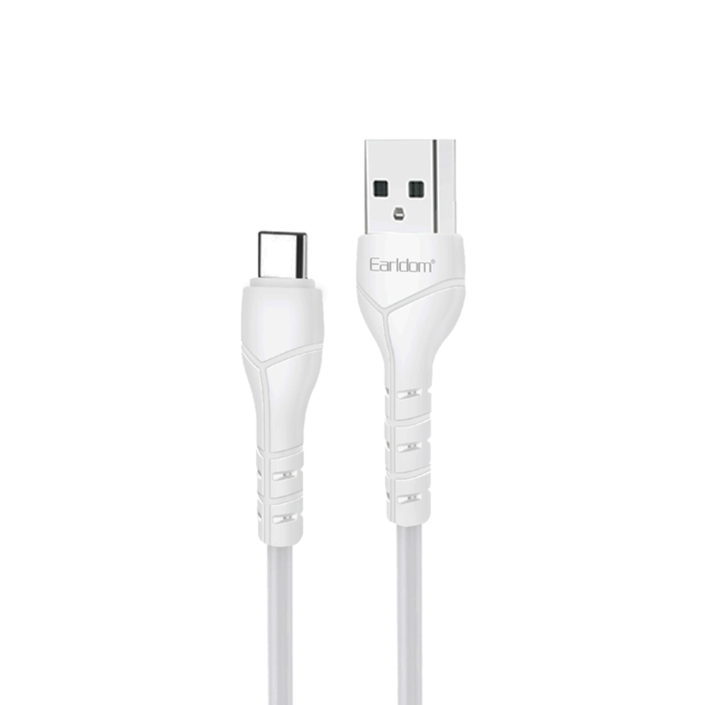 USB кабель Earldom EC-095C Type-C, 2.4А, 1м, PVC (белый)
