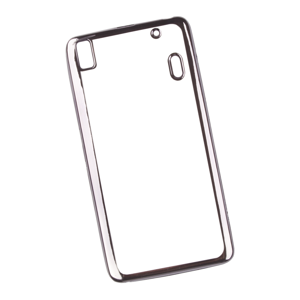 Силиконовый чехол "LP" для Lenovo A7000 TPU (прозрачный с черной хром рамкой) европакет