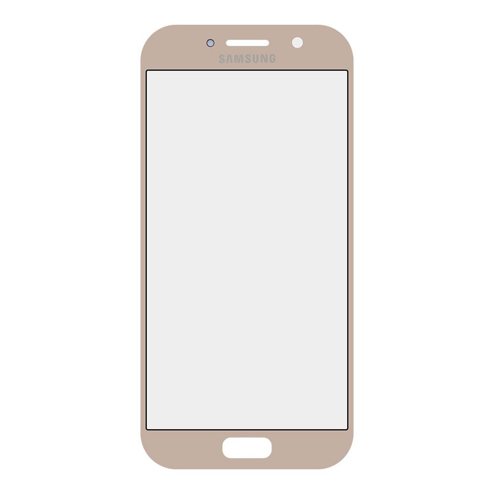 Стекло для переклейки Samsung SM-A520 A5 2017 (цвет розовый)