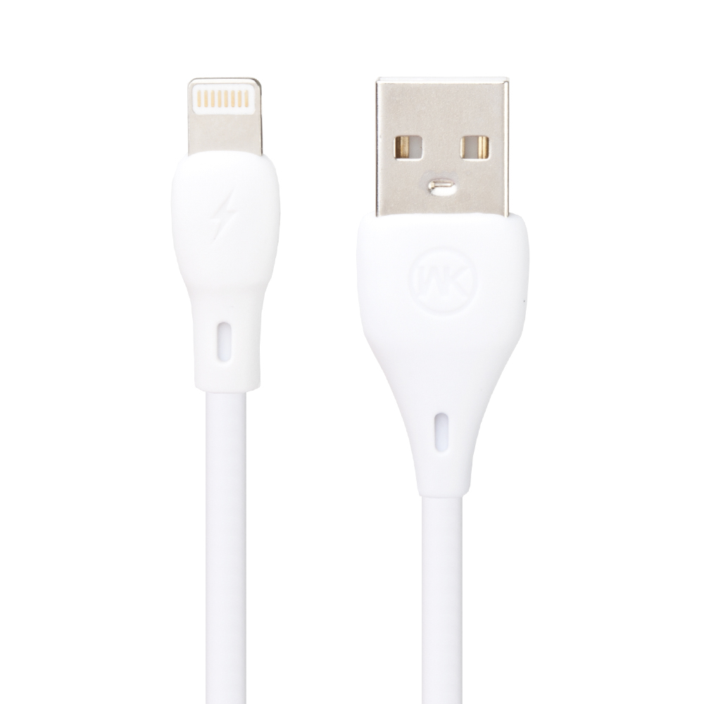USB кабель WK WDC-072i Full Speed Lightning 8-pin, 1м, TPE (белый)