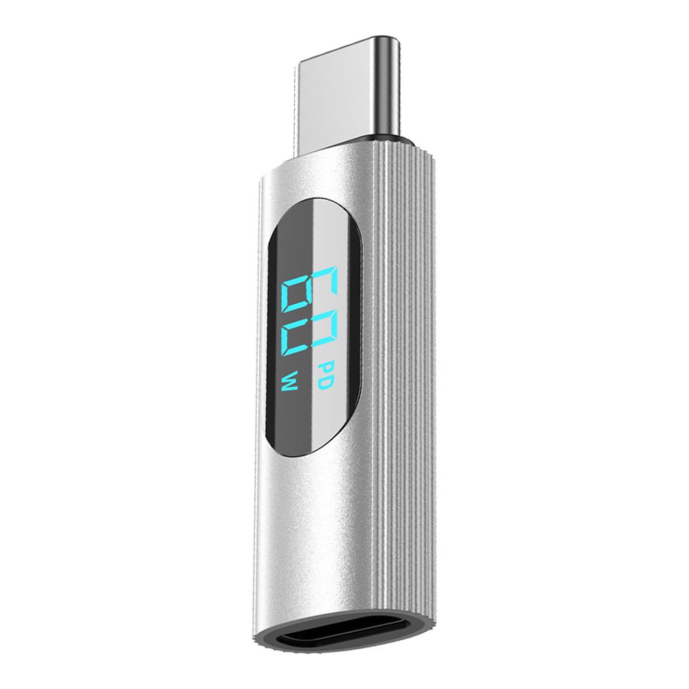 USB-C OTG Адаптер Earldom ET-TC26L Ligtning 8-pin, LED, металлический корпус (черный)