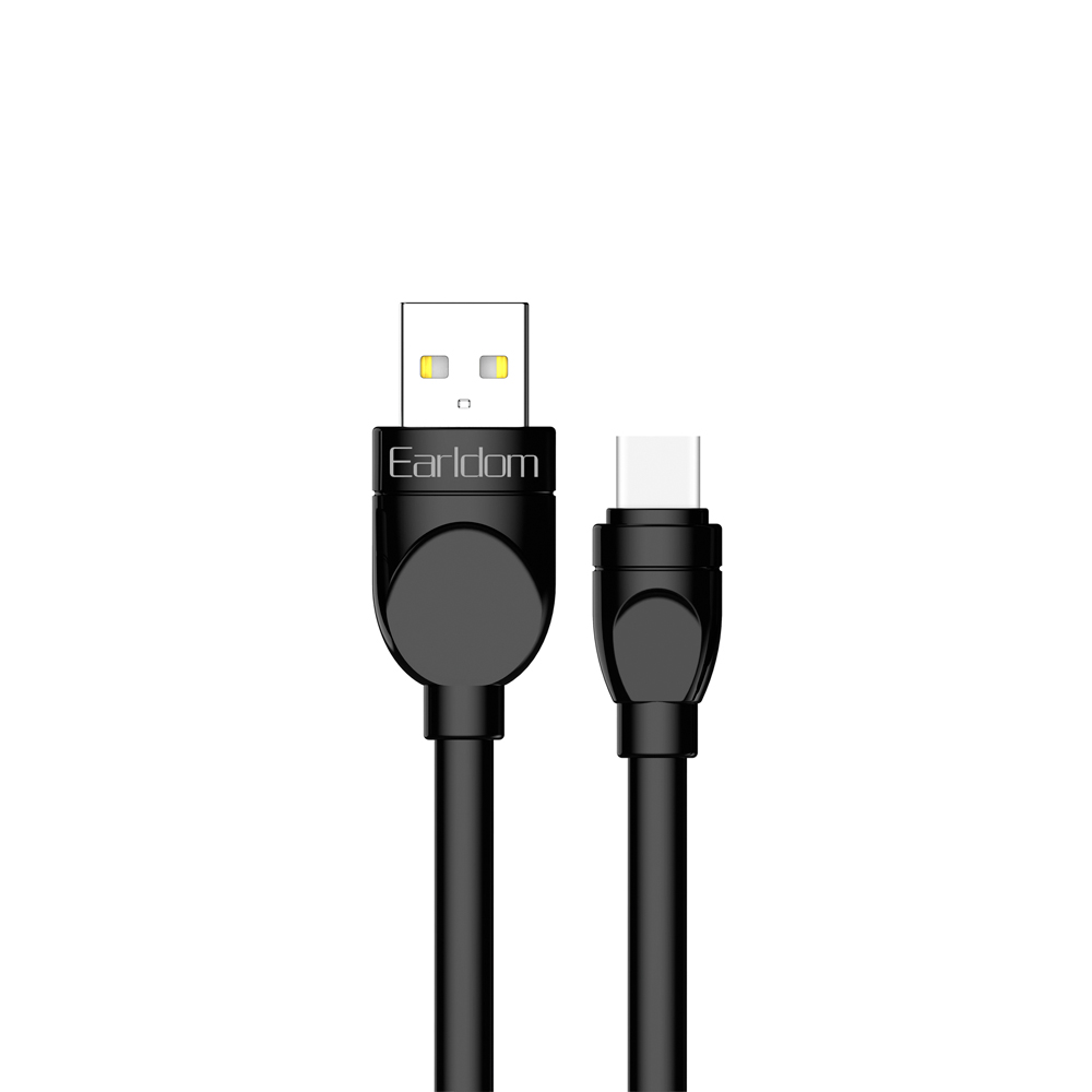 USB кабель Earldom EC-108C Type-C, 2.4А, 1м, TPE (черный)