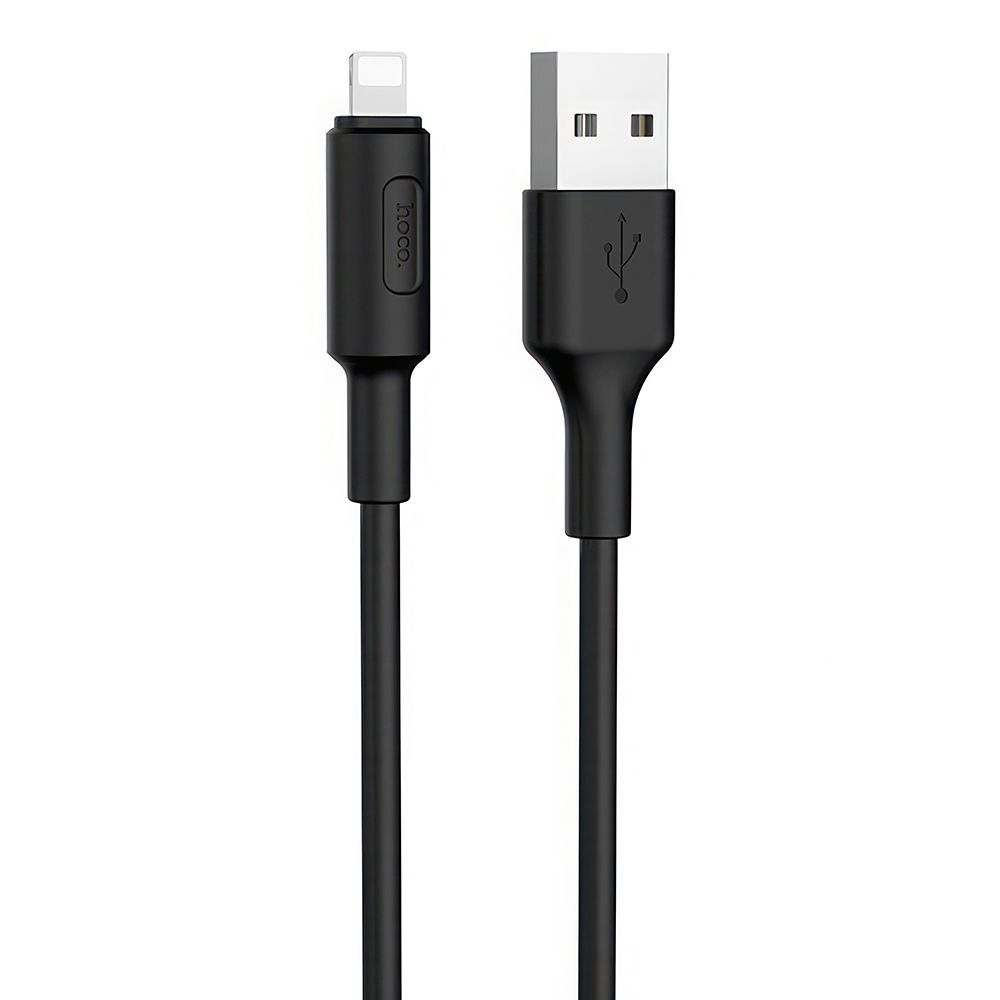 USB кабель HOCO X25 Soarer Lightning 8-pin, 1м, PVC (черный)
