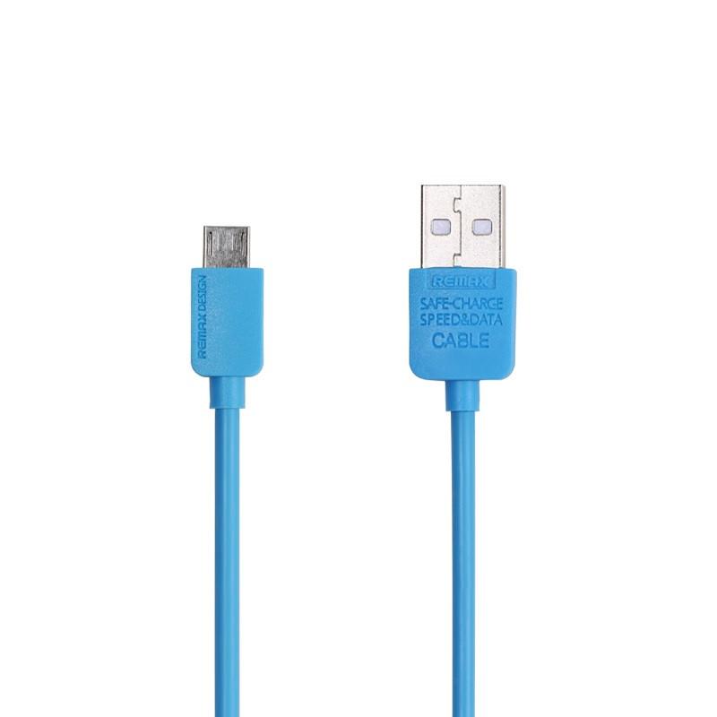 USB кабель "РЕМАКС" RC-06m Light MicroUSB, 1м, TPE (синий)