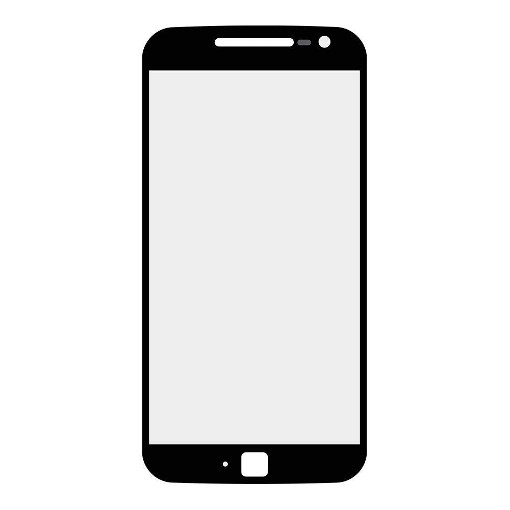 Стекло + OCA плёнка для переклейки Motorola Moto G4 Plus (черный)