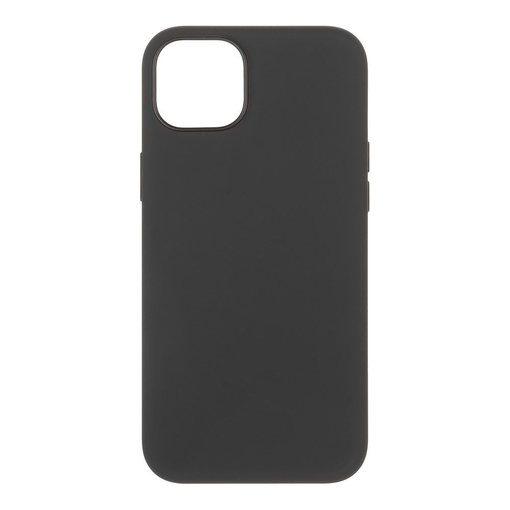 Силиконовый чехол для iPhone 15 Plus "Silicone Case" с магнитным кольцом (черный)