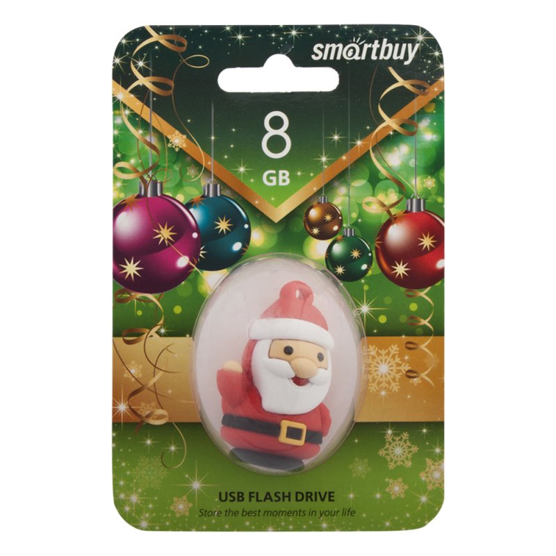 USB Flash накопитель SmartBuy Новогодняя серия Santa S 8Гб USB 2.0