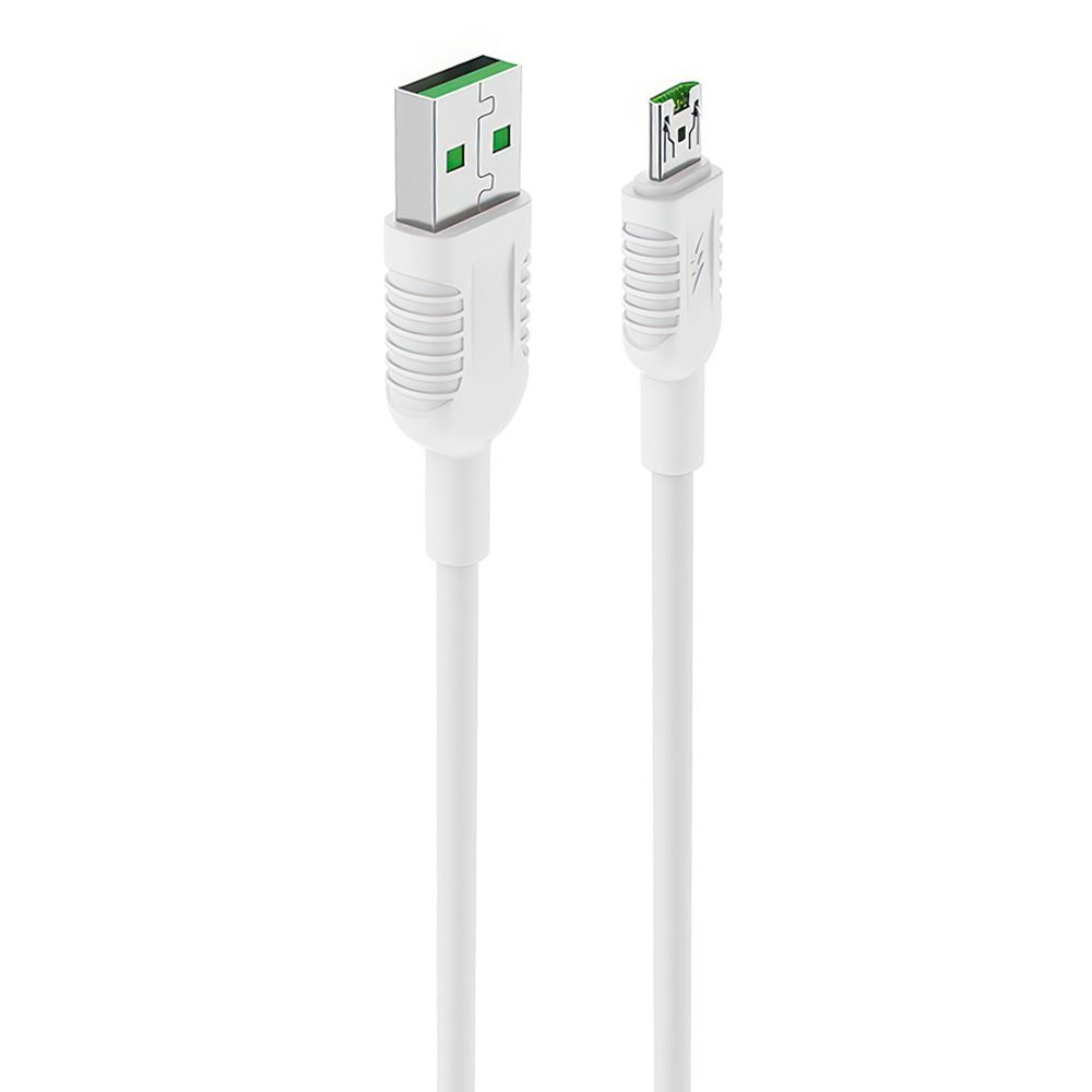 USB кабель BOROFONE BX33 Billow MicroUSB, 4А, 1м, TPE (белый)