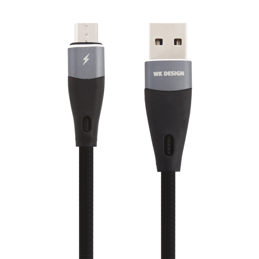 USB кабель WK WDC-079m Elephant MicroUSB, 2.4А, 1м, TPE (черный)