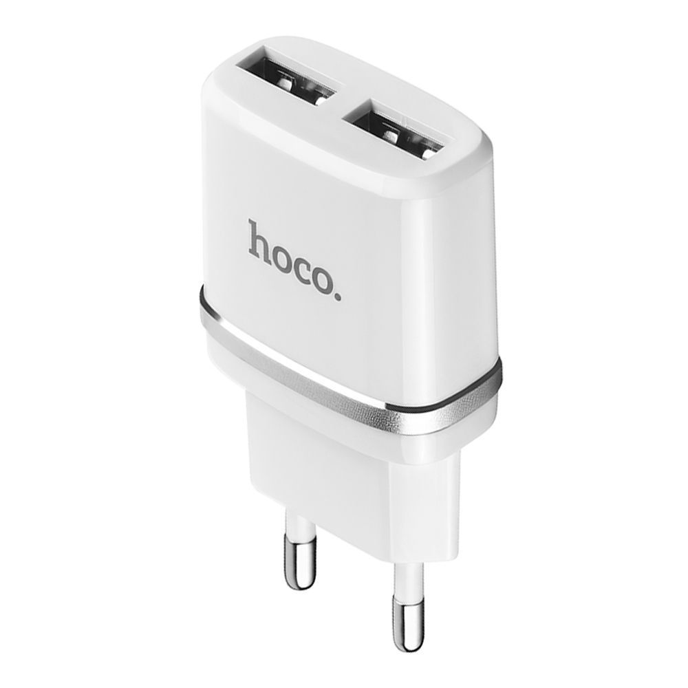 СЗУ HOCO C12 Smart 2xUSB, 2.4А (белый)