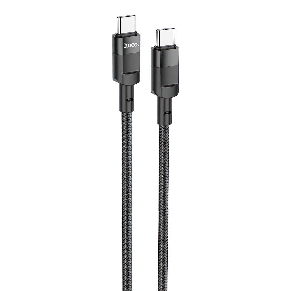 USB-C кабель HOCO U106 Moulder Type-C, 5А, 100W, 1.2м, нейлон (черный)