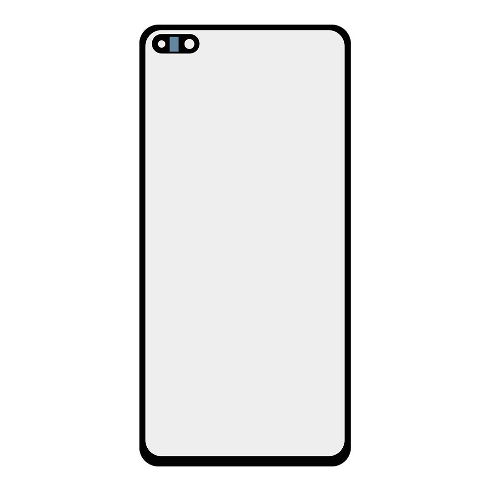 Стекло + OCA плёнка для переклейки Huawei P40 (ANA-NX9) (черный)