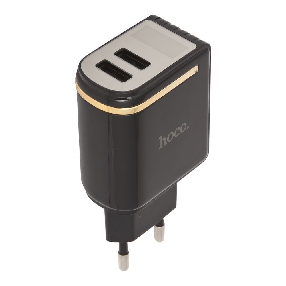 СЗУ HOCO C39A Enchanting 2xUSB, 2.4А, LED дисплей (черный)