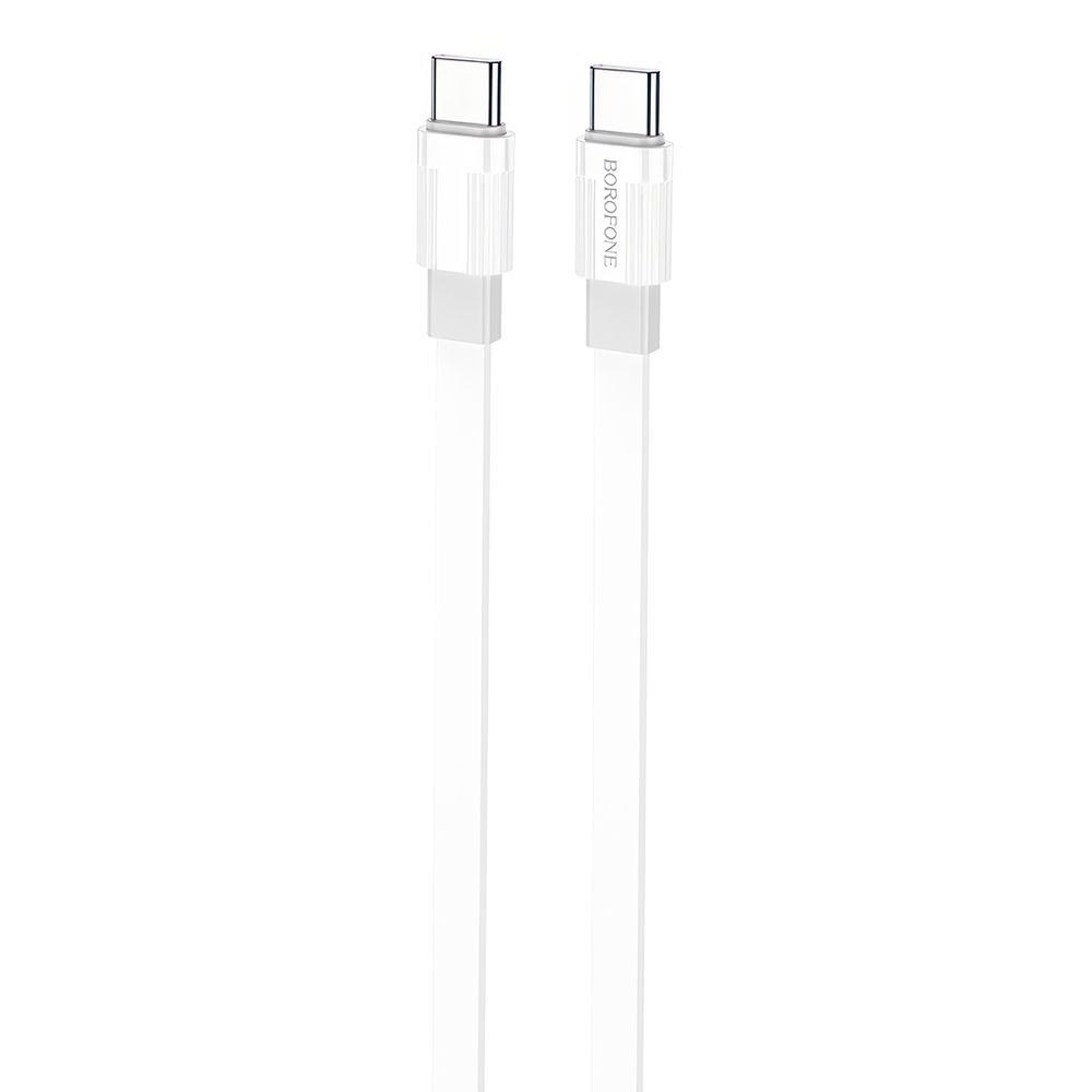USB-C кабель BOROFONE BX89 Union Type-C, 3А, 60W, 1м, PVC (белый/серый)