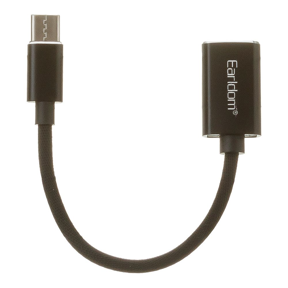 USB OTG адаптер Earldom ET-OT85 Type-C на USB 3.0, 16 см. (черный)