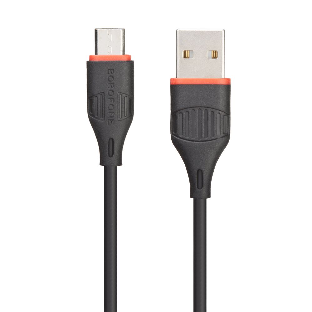 USB кабель BOROFONE BX17 Enjoy MicroUSB, 1м, PVC (черный)