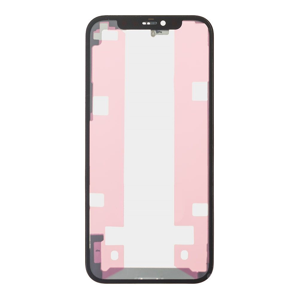 Стекло + OCA  в сборе с рамкой для iPhone 12\12 PRO олеофобное покрытие (черный)